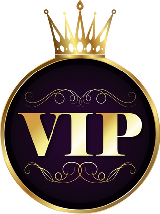 Beautiful vip icon with golden crown